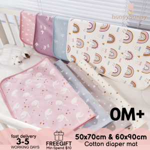 55 2025 10 24 baby cotton diaper changing mat or bed protector for newborn to kids – foldable, easy to clean 50 x 70cm 60 x 90cm 90 x 120cm sg